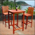 Dartmoor Outdoor 3-Piece Wood Bar Set with Bar Table and 2 Bar Chairs